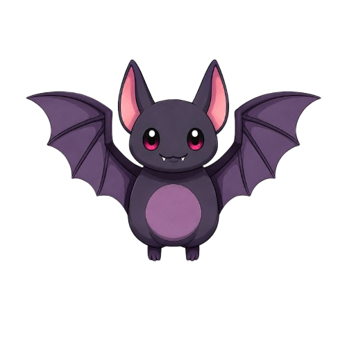 The Blackbat mascot — a purple bat with spread wings